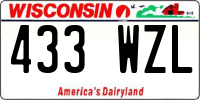 WI license plate 433WZL