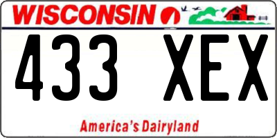 WI license plate 433XEX