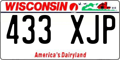 WI license plate 433XJP