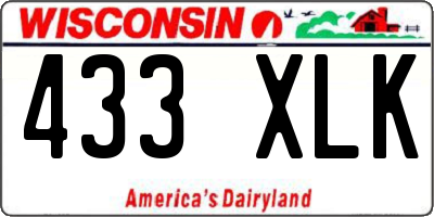 WI license plate 433XLK
