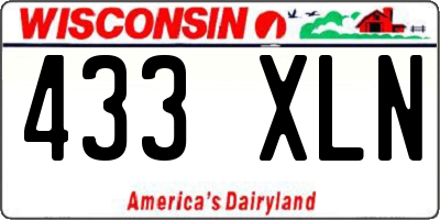 WI license plate 433XLN