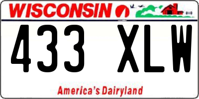WI license plate 433XLW