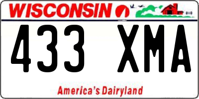 WI license plate 433XMA