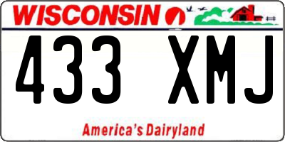 WI license plate 433XMJ