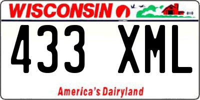 WI license plate 433XML
