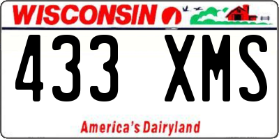 WI license plate 433XMS
