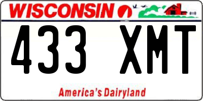 WI license plate 433XMT