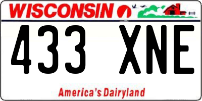 WI license plate 433XNE
