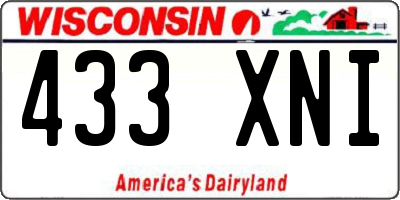 WI license plate 433XNI