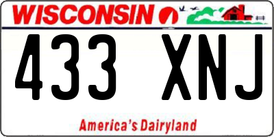 WI license plate 433XNJ