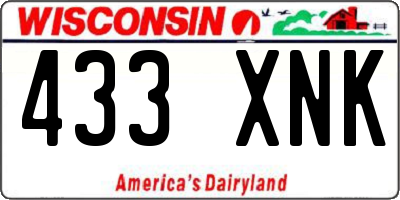 WI license plate 433XNK
