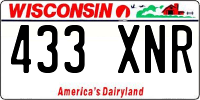 WI license plate 433XNR
