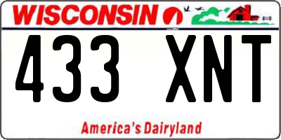 WI license plate 433XNT