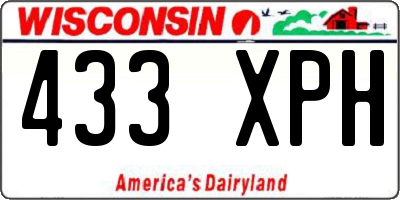WI license plate 433XPH