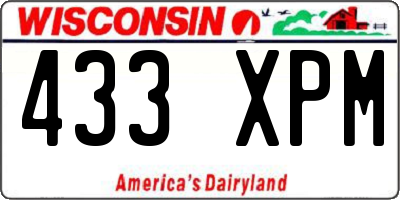 WI license plate 433XPM