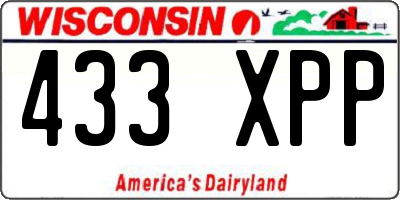 WI license plate 433XPP