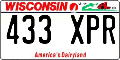WI license plate 433XPR
