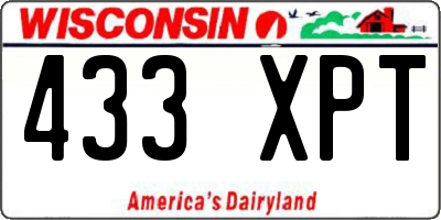 WI license plate 433XPT