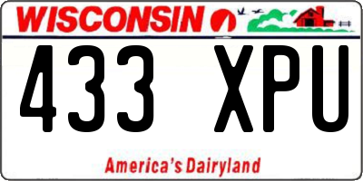 WI license plate 433XPU