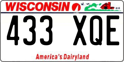 WI license plate 433XQE