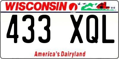 WI license plate 433XQL