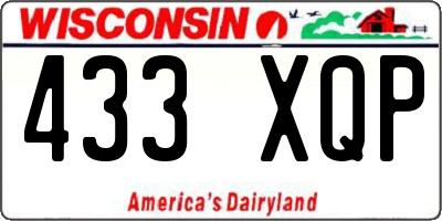WI license plate 433XQP