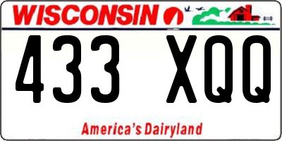 WI license plate 433XQQ