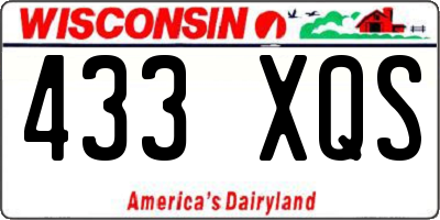 WI license plate 433XQS