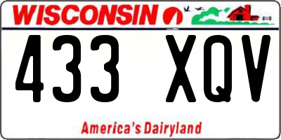 WI license plate 433XQV