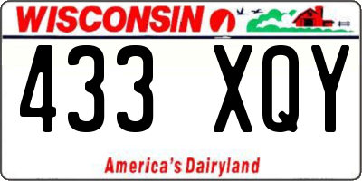 WI license plate 433XQY