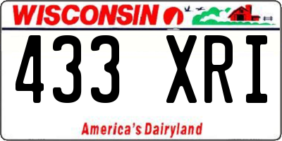 WI license plate 433XRI