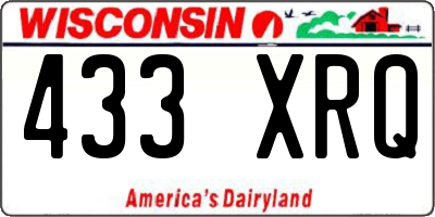 WI license plate 433XRQ