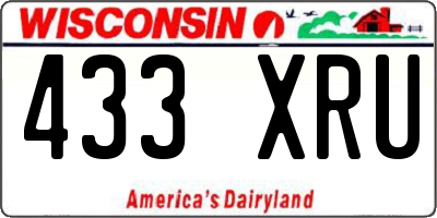 WI license plate 433XRU