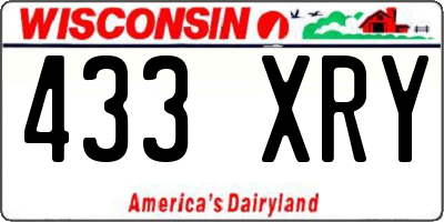 WI license plate 433XRY