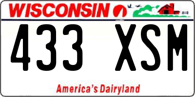 WI license plate 433XSM