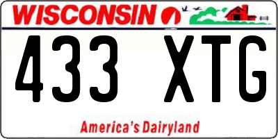 WI license plate 433XTG