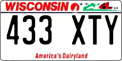 WI license plate 433XTY