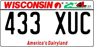 WI license plate 433XUC