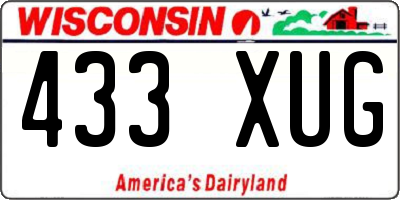 WI license plate 433XUG