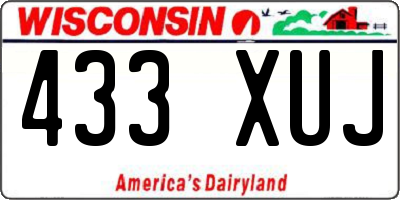 WI license plate 433XUJ