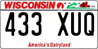 WI license plate 433XUQ