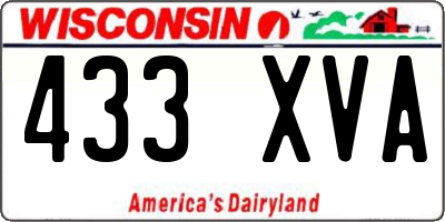 WI license plate 433XVA
