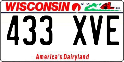 WI license plate 433XVE