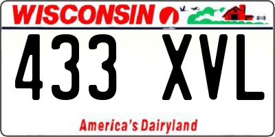 WI license plate 433XVL