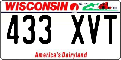 WI license plate 433XVT