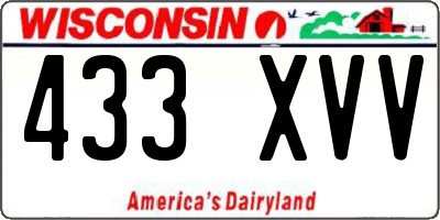 WI license plate 433XVV