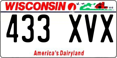 WI license plate 433XVX