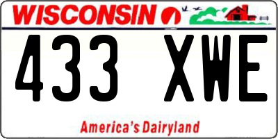 WI license plate 433XWE