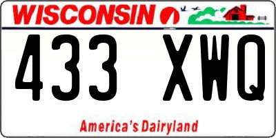 WI license plate 433XWQ