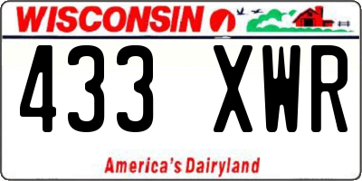 WI license plate 433XWR